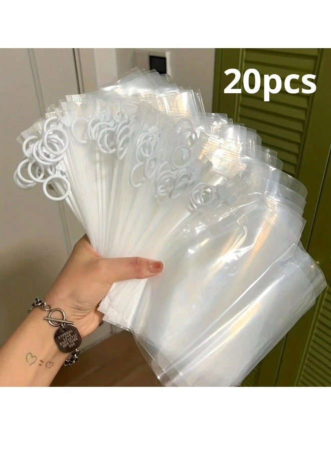 KHAJUL 20-Piece Transparent Zipper Storage Bags, Large Capacity Makeup Bags, Waterproof Cosmetic Bags, Suitable for Travel, Storage - Image 3