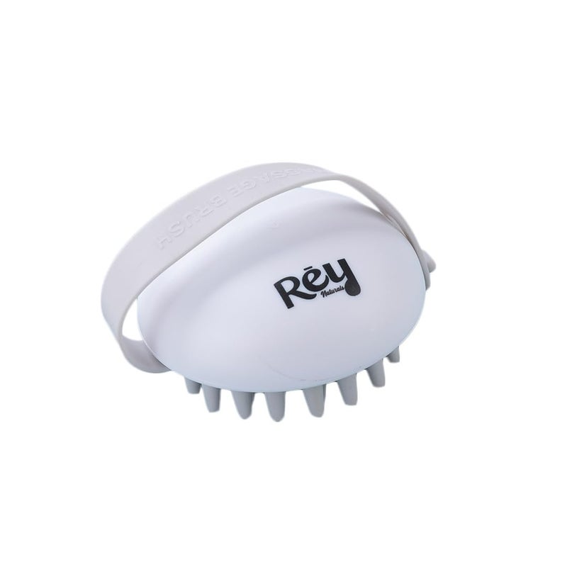 Rey Naturals Rey Naturals Hair Scalp Massager Shampoo Hair Oil Brush for Men and Women Hair Growth Scalp Care and Relaxation Oil Massager For Scalp Soft Silicon Bristles for Gentle Massage Grey - Image 1