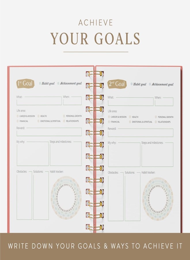 epic self The ADHD Planner - Undated Daily Weekly Schedule Organizer Journal for Disorganized People - Habit Tracker Record Emotions & Mood - Academic Goals - Structure & Focus for Adults Brains (Spiral) (Red) - Image 2