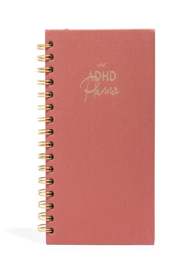 epic self The ADHD Planner - Undated Daily Weekly Schedule Organizer Journal for Disorganized People - Habit Tracker Record Emotions & Mood - Academic Goals - Structure & Focus for Adults Brains (Spiral) (Red) - Image 1
