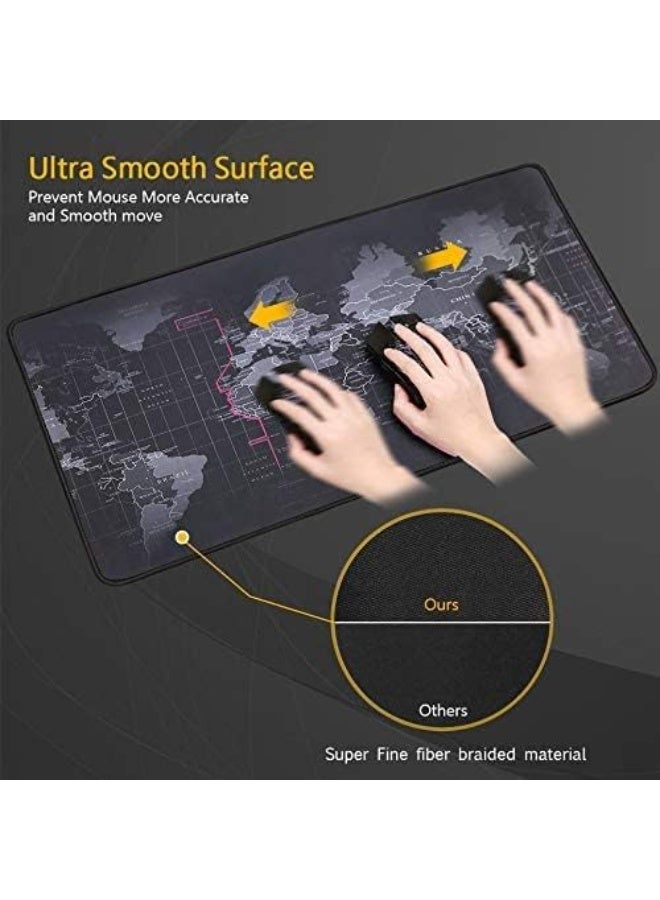 XXL World Map Gaming Mouse Pad – Extended 120×50 cm – Anti‑Slip Base Speed Edition - Image 2