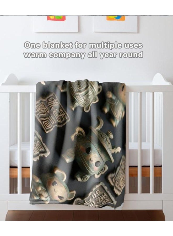 general Baby and children's cartoon flannel thin blanket (warm and comfortable, suitable for sleep, game use) 70cm*100cm - Image 1