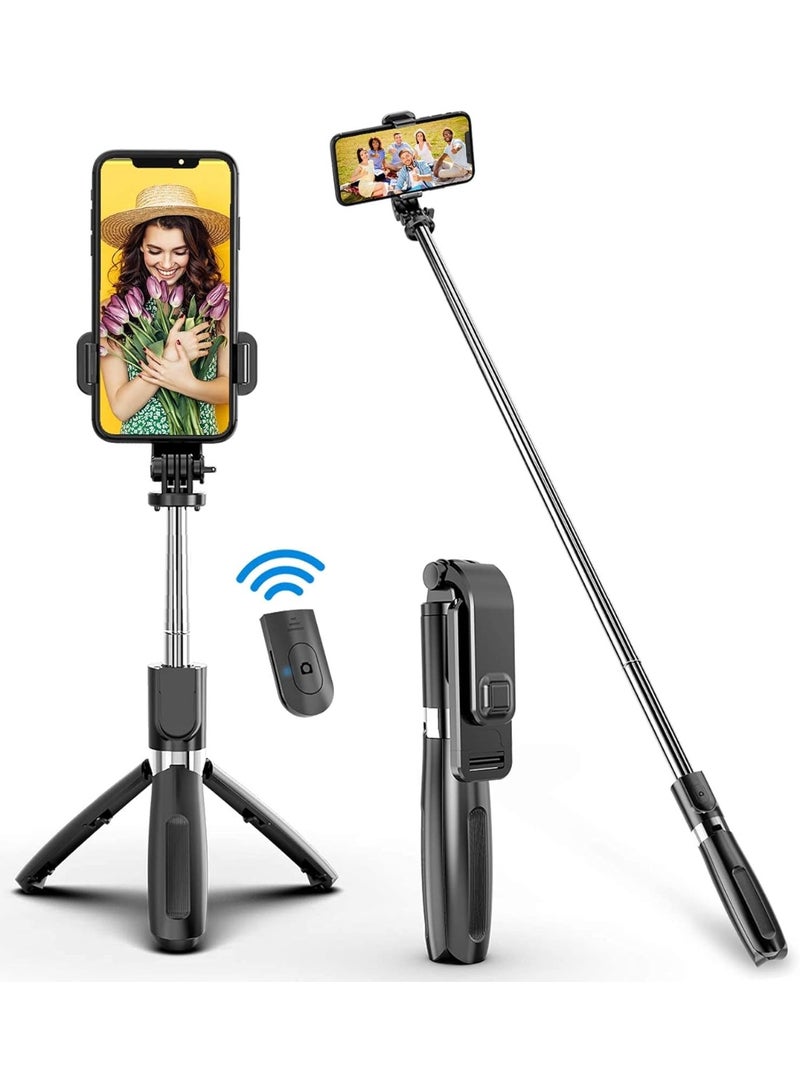 Selfie Stick – Handheld Tripod with Detachable Wireless Remote – Mini Tripod Stand for Smartphones, GoPro & More - Image 1