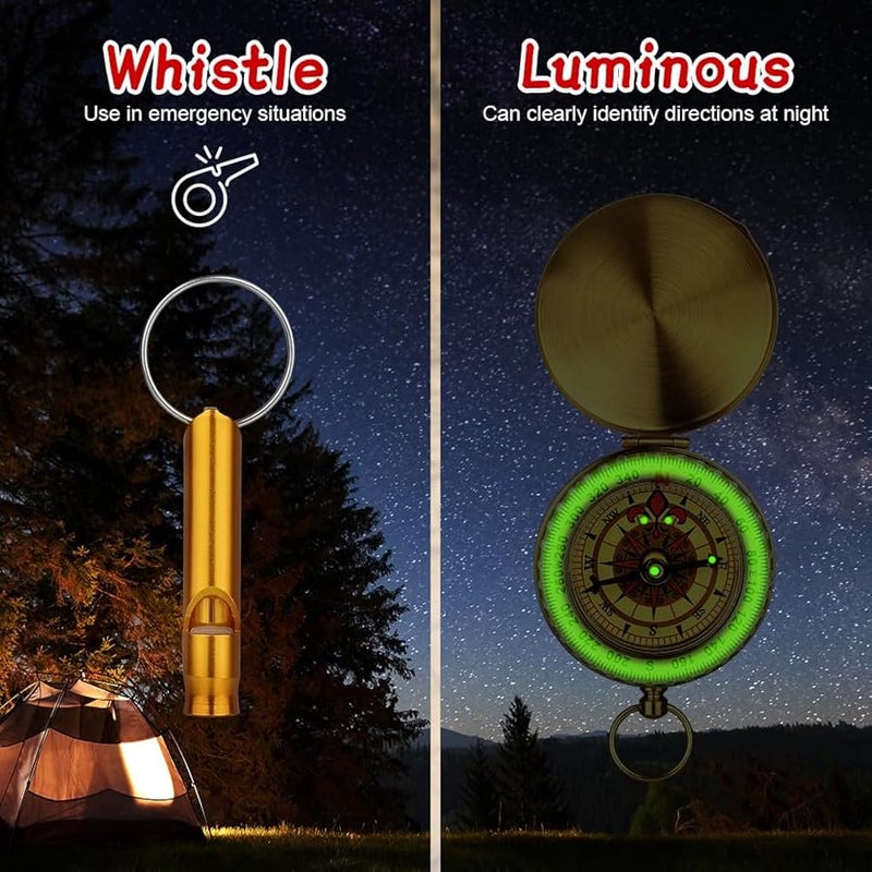 Flintronic Navigation Compass, Hiking Compass with Luminous Function, Waterproof Pocket Compass for Expedition Map Reading, Navigation, Orienteering and Survival - Image 4