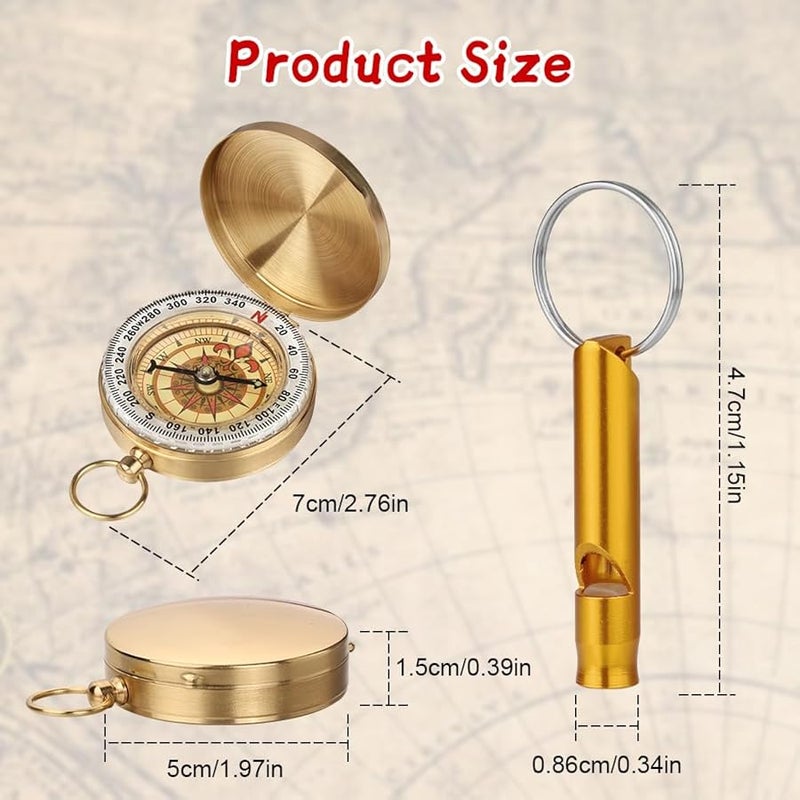 Flintronic Navigation Compass, Hiking Compass with Luminous Function, Waterproof Pocket Compass for Expedition Map Reading, Navigation, Orienteering and Survival - Image 2