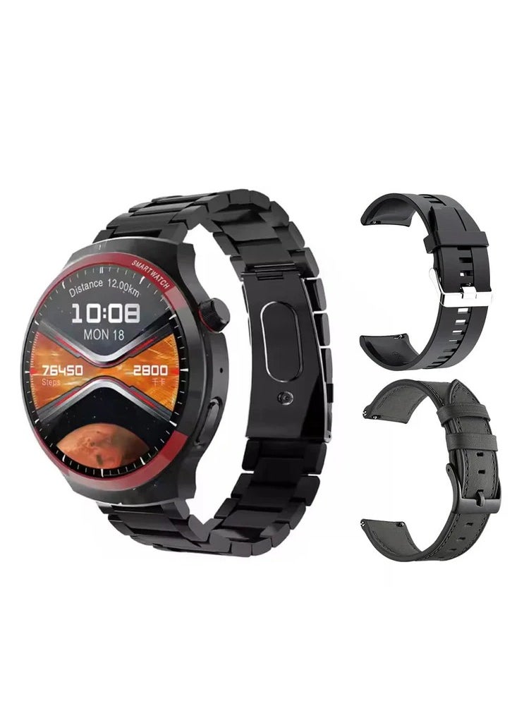 Kalobee - Kalobee SK39 Curved AMOLED Screen 46mm 3 Strap Watch 4 Pro Titanium Space Edition - Image 1