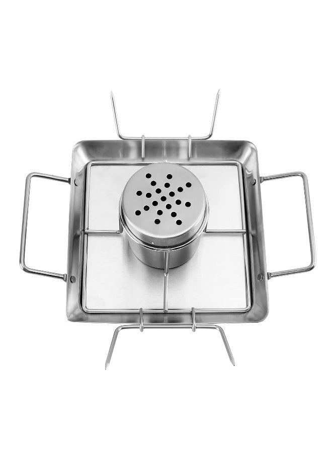 Generic Can Chicken Roaster Stand, Stainless Steel Vertical Rack Barbecue Accessory, Chicken Roaster Holder with Drip Pan for Oven, Grill, BBQ and Smoker, 1 Pcs  - Image 1