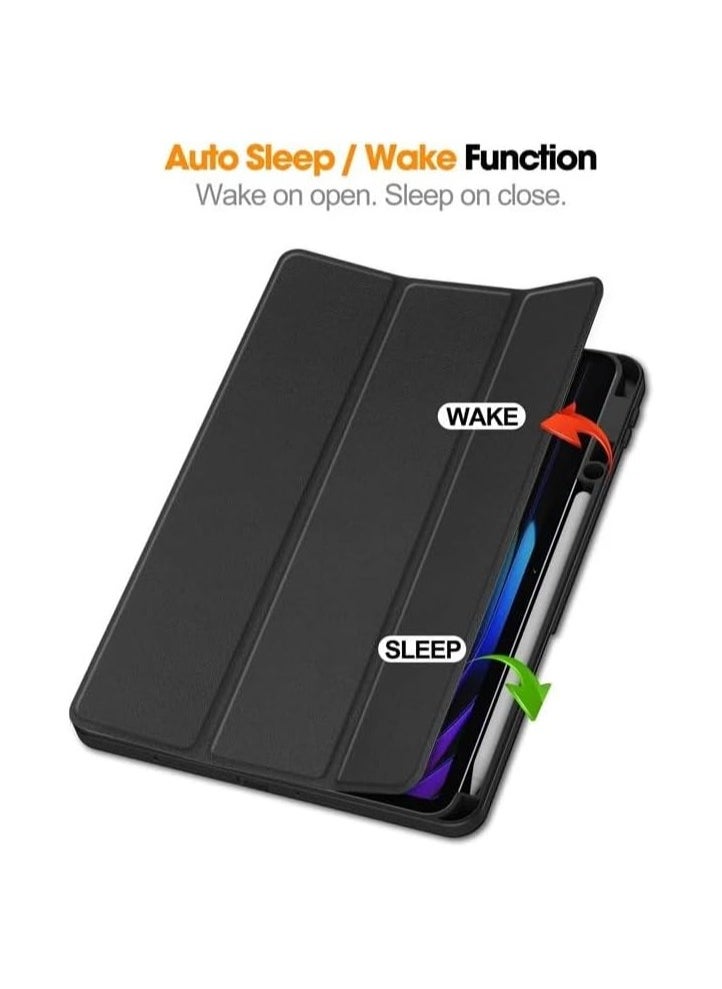 Case for Xiaomi Pad 7 Pro/ Pad 7 Cover with Tempered Glass Screen Protector Tri-Fold Smart Tablet Slim Case Multi- Viewing Angles Stand Folio Cover with Auto Wake for Mi pad 7 / Pad 7 Pro