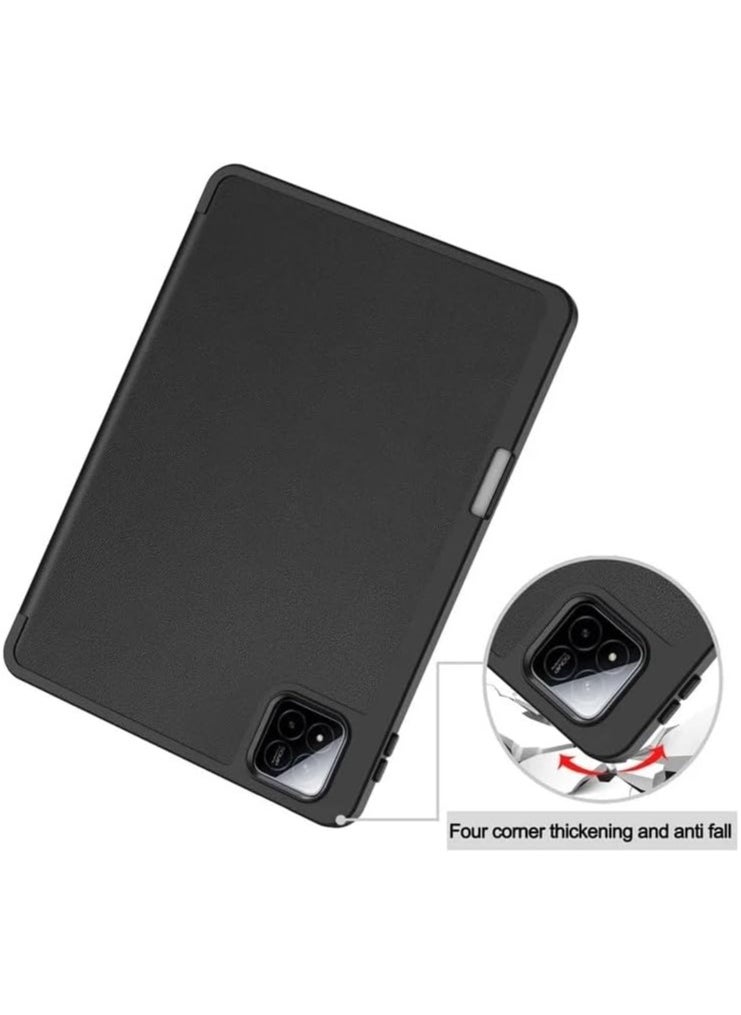 Case for Xiaomi Pad 7 Pro/ Pad 7 Cover with Tempered Glass Screen Protector Tri-Fold Smart Tablet Slim Case Multi- Viewing Angles Stand Folio Cover with Auto Wake for Mi pad 7 / Pad 7 Pro