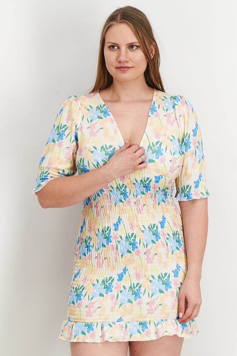 ASOS فستان ميني مزخرف بالأزهار للنساء من أسوس، متعدد الألوان - Image 1