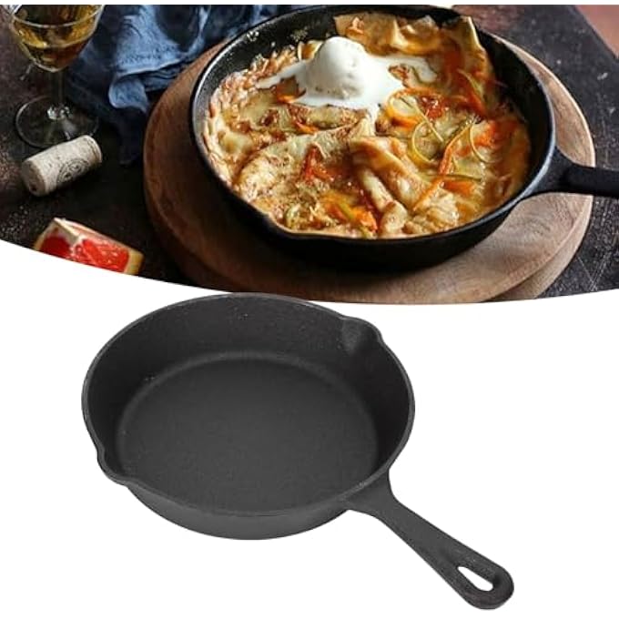 Vokers Multifunctional Frying Pan Skillet Seasoned Cast Iron Skillet Even Heating Nonstick Frying Pan Cast Iron Pie Pans With Anti Scald Handle Baking Pan For Grill Oven Induction Cooker 4 Sizes10Cm - Image 5