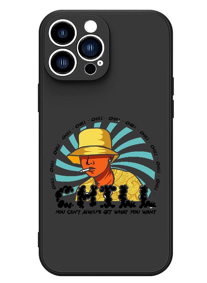 Theodor Protective Slim Fit Case Liquid Silicone Cover with Full Body Protection Anti-Scratch Shockproof Case For iPhone 12 Pro Max Black  - Cant always get what u want Black copy - Image 1