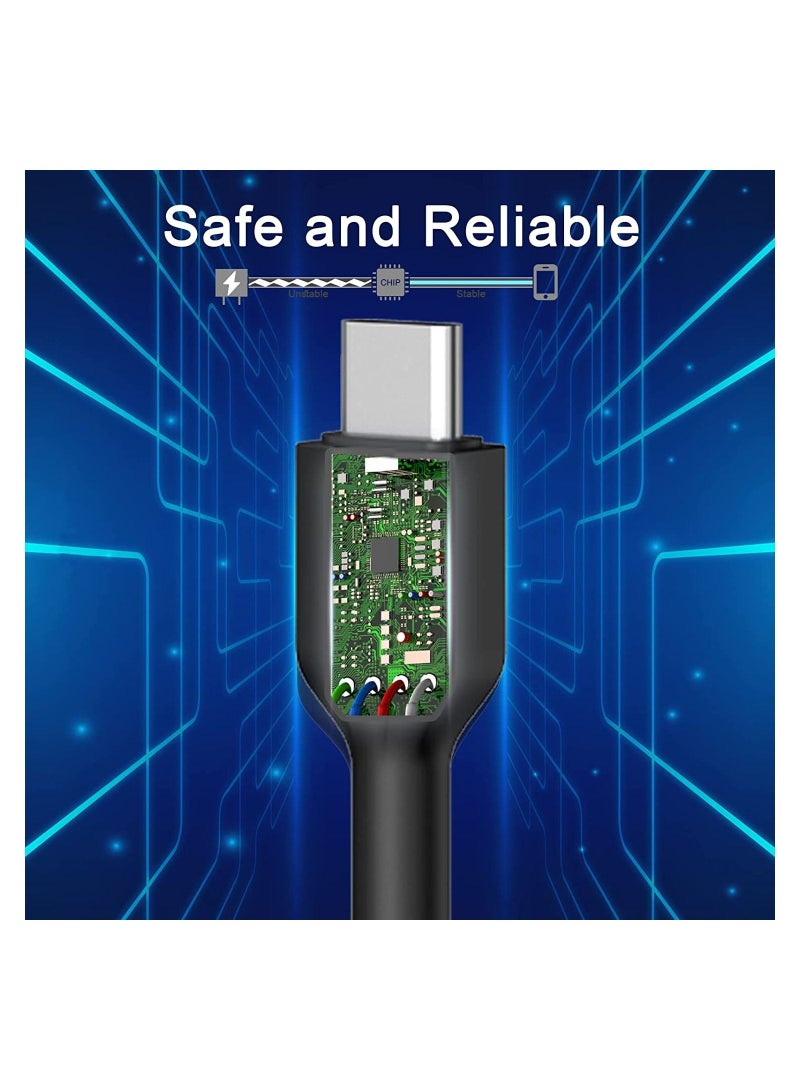 Phone Planet Type C Cable, Phone Planet USB A to USB C Cable 3A Fast Charging Braided Cord Data Cable Compatible for Xiaomi, Huawei Mobile Phone, Samsung Galaxy S8, Note 20 and More, Black 1.2M - Image 5