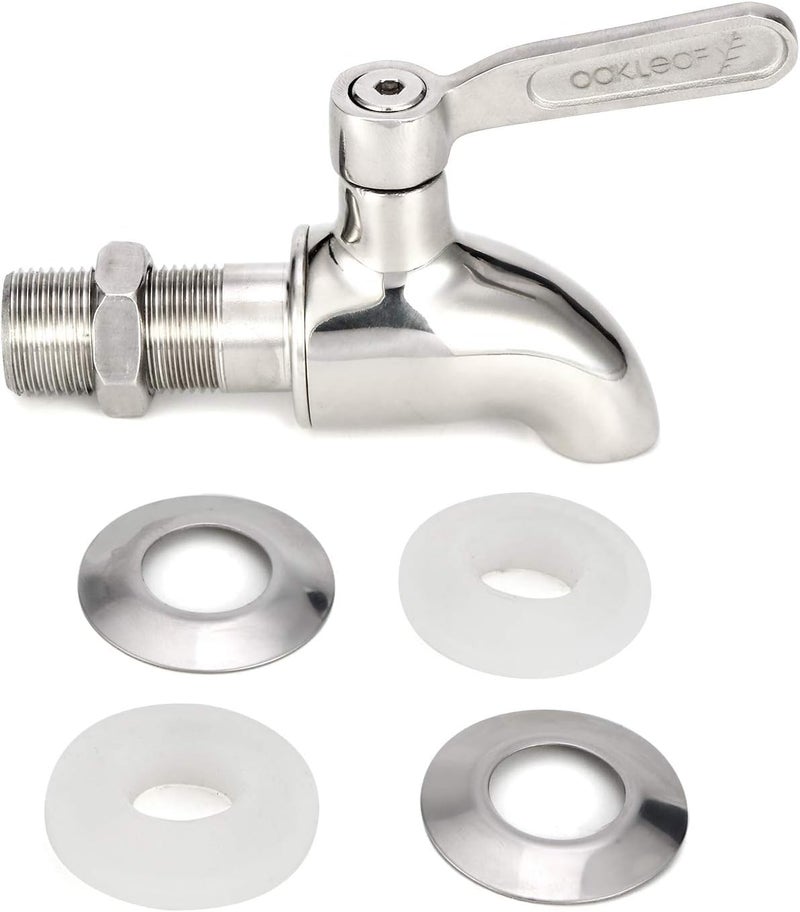 OAK LEAF Beverage Dispenser Replacement Spigot,Oak Leaf Stainless Steel Spigot Polished Finished, Dispenser Replacement Faucet - Image 5