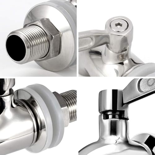 OAK LEAF Beverage Dispenser Replacement Spigot,Oak Leaf Stainless Steel Spigot Polished Finished, Dispenser Replacement Faucet - Image 4