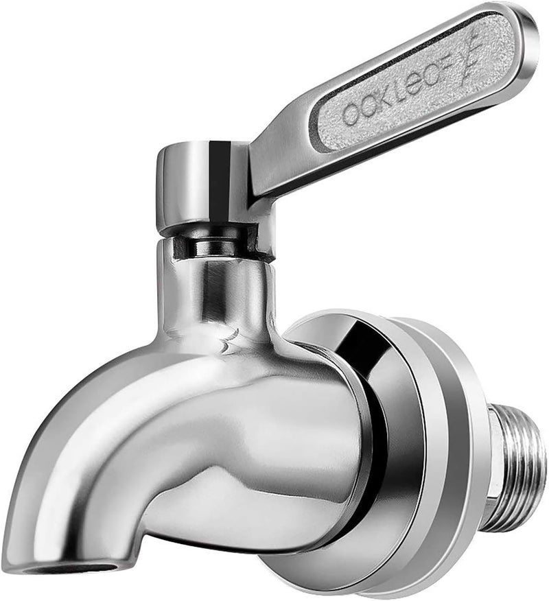 OAK LEAF Beverage Dispenser Replacement Spigot,Oak Leaf Stainless Steel Spigot Polished Finished, Dispenser Replacement Faucet - Image 1