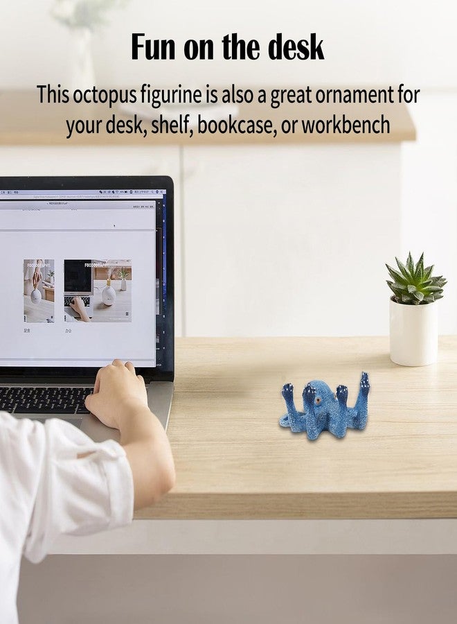 qumHmup Octopus Aquarium Ornaments Decoration, Blue Artificial Sea Life, Glowing Fingers Enhance Visual Appeal, Suitable for Various Fish Tanks - Image 5