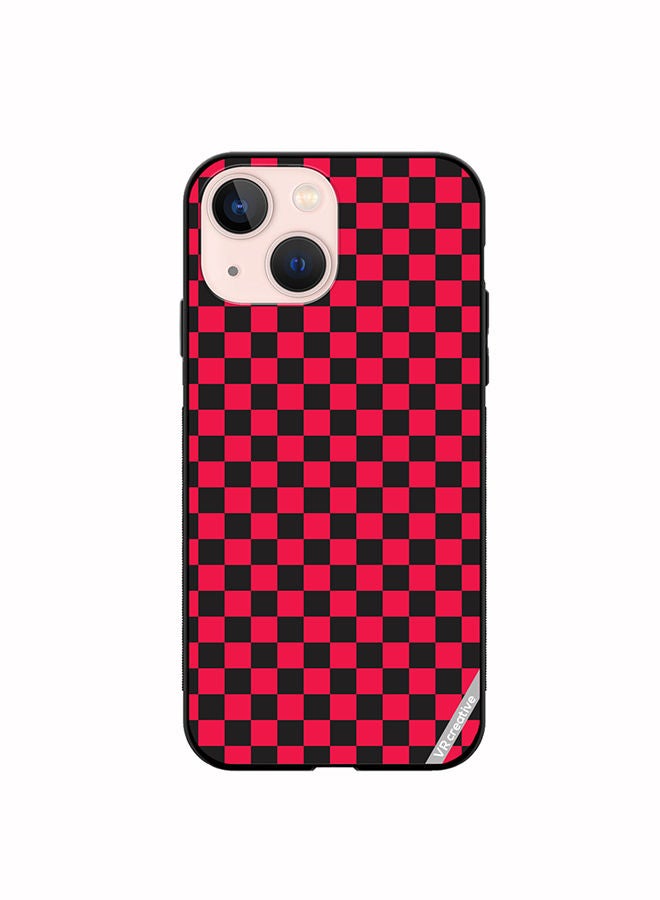 VR CREATIVE Protective Case Cover For Apple iPhone 14 Checkerboard Vector Seamless Pattern Design Multicolour - Image 1