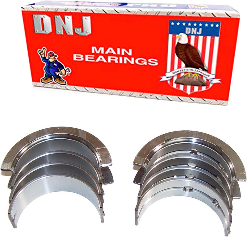 DNJ MB3144.10 Oversize Main Bearings Set for 1995-2009 Buick, Chevrolet, Oldsmobile, Pontiac 88, 98, Bonneville 3.8L V6 12V OHV 3800cc - Image 1