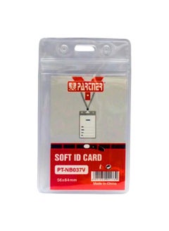 PARTNER ID Card Holders Waterproof Clear Plastic Perfect for Credit Cards, ID Swipe Cards, Key Cards, and Driver's License PVC Material (Pack of 10)  - Image 1