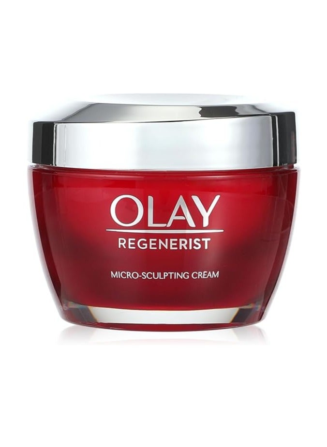 Olay Regenerist Microsculpting Cream With Hyaluronic Acid For Intensely Hydrated & Firmer Skin, 50G - Image 1