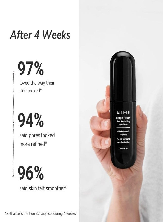 Emani Sleep and Renew Face Serum With Anti Aging and Wrinkle Reducing Properties, Hydrating Serum Contains Fermented Probiotics for Dull and Aging Skin for Women, 1.18 fl oz - Image 2