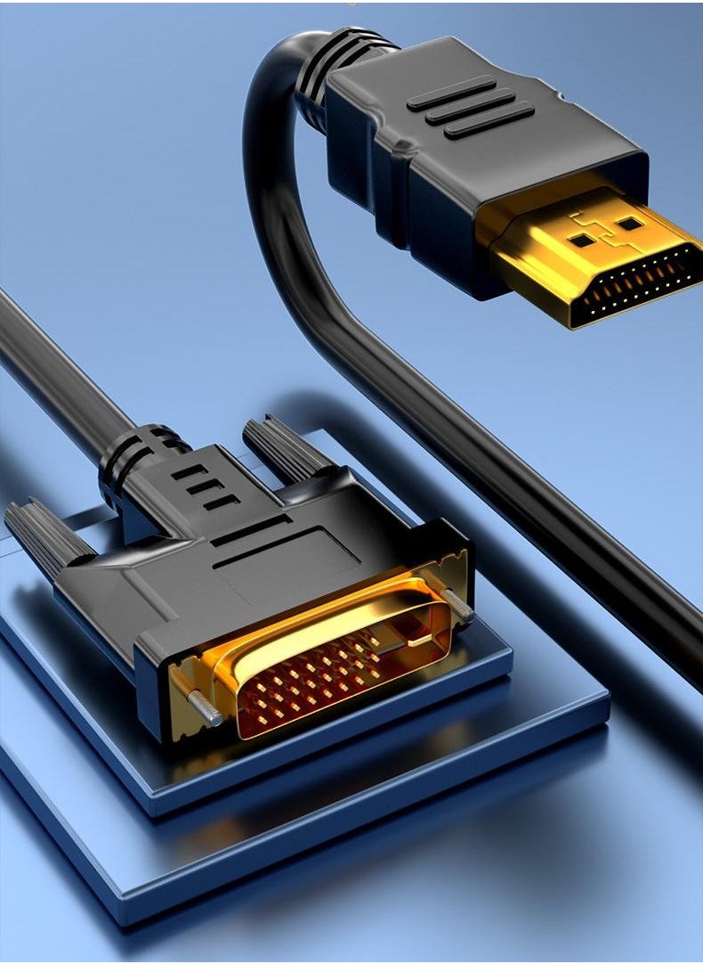 ماركة غير محددة كابل محول HDMI إلى DVI - كابل محول HDMI ذكر إلى DVI ذكر مطلي بالذهب - يدعم دقة 1920 × 1080 - 1.5 متر  - Image 2