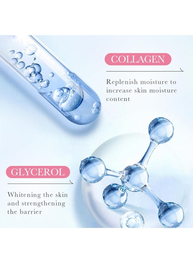 SADOER Collagen Sakura Elastic Moist Hydrate Serum, Sakura Facial Serum for Anti-Wrinkle, Anti-Ageing, Moisture Refreshing Sakura Essence, Brighten Skin Tone, Rejuvenate Skin Balance 100 ml - Image 3