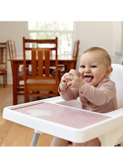 ezpz ezpz Tiny Placemat - 6 Months+ (Pewter) - Non-Slip, 100% Silicone Placemat for Toddlers and Babies - Fits on Most Highchair Trays - Rolls-Up - Dishwasher Safe  - Image 4