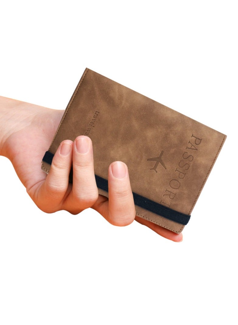 Leather Passport Covers,Travel Wallet,Passport Holder (Brown) - Image 3