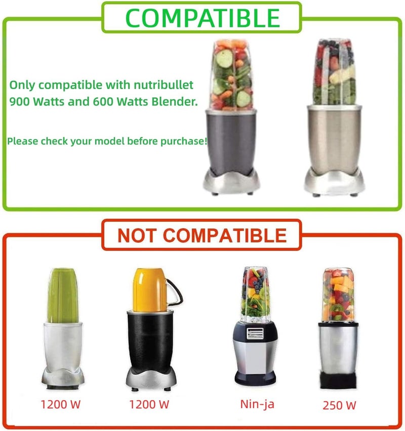 Feilifan شفرة استخراج بديلة، تناسب خلاط NutriBullet 600w/ 900w Pro Series مع حلقة ختم من مطاط السيليكون - Image 5