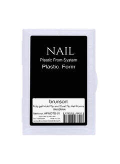 brunson Dual Nail Forms for Poly Extension Gel Pre-shaped False Tips with Scale 120pcs Manicure Tool for Nail Extensions Mold Nail Tips Acrylic Nails False Nails Manicure Tool  - Image 1