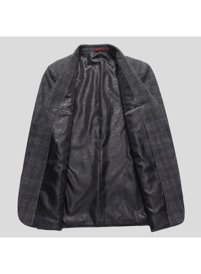 Tucano men's Checkered Wool Suit Jacket For Business Casual & Commuting In Autumn/winter - Image 4