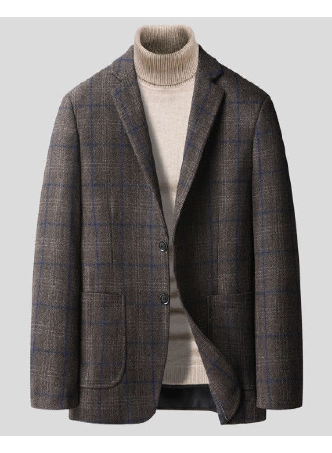 Tucano men's Checkered Wool Suit Jacket For Business Casual & Commuting In Autumn/winter - Image 1