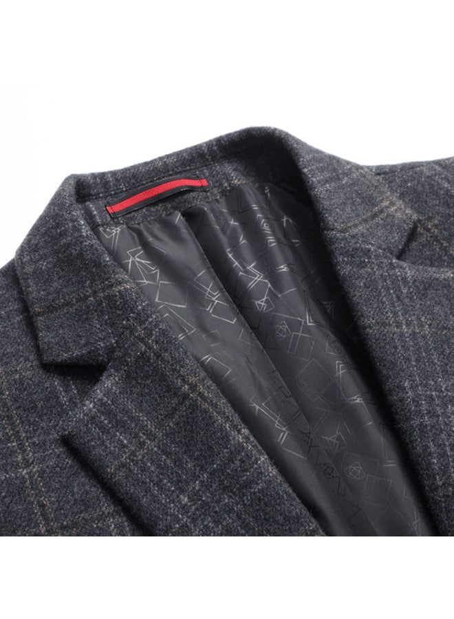 Tucano men's Checkered Wool Suit Jacket For Business Casual & Commuting In Autumn/winter - Image 5