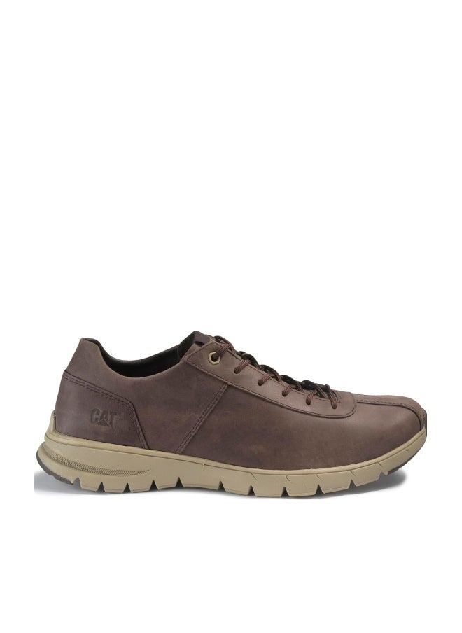 CATERPILLAR Coffee Leather Lace-Up Shoes - Image 1