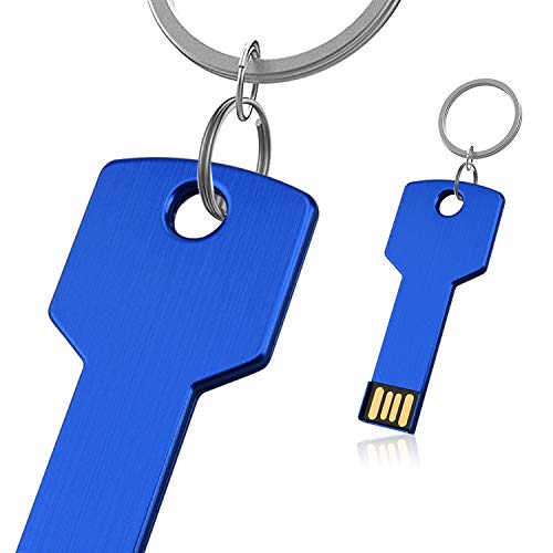 RAOYI 10 Pack 16GB USB Flash Drive USB 2.0 Metal Key Shape Memory Stick Thumb Drive Pen Drive-Blue - Image 4