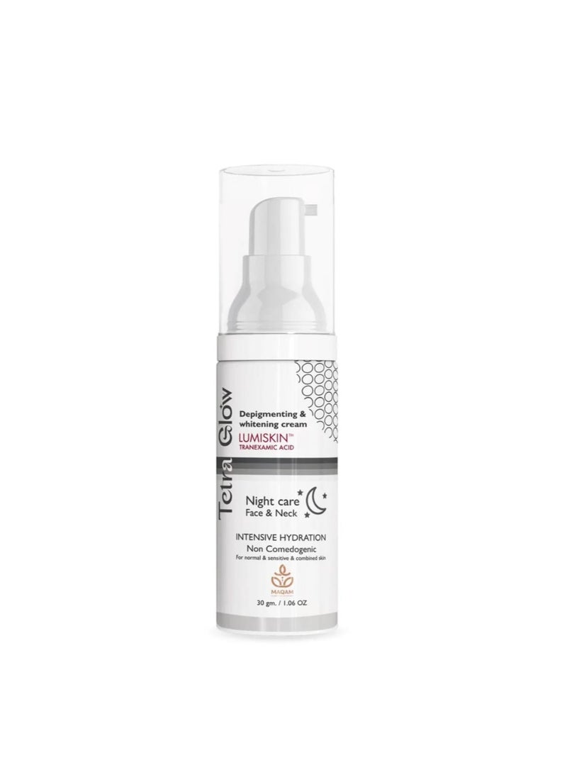 Tetra Glow Depigmenting Whitening cream Lumiskin Face & Neck Night Care 30 gm 