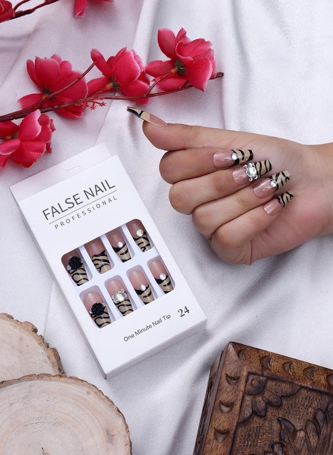 KILLFE Artifical Nails For Women | Reusable | Vibrant | Durable Acrylic Nails | Multicolor (NP-63) - Image 1