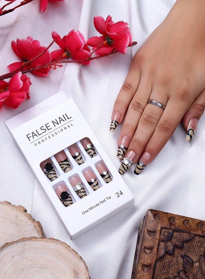 KILLFE Artifical Nails For Women | Reusable | Vibrant | Durable Acrylic Nails | Multicolor (NP-63) - Image 4