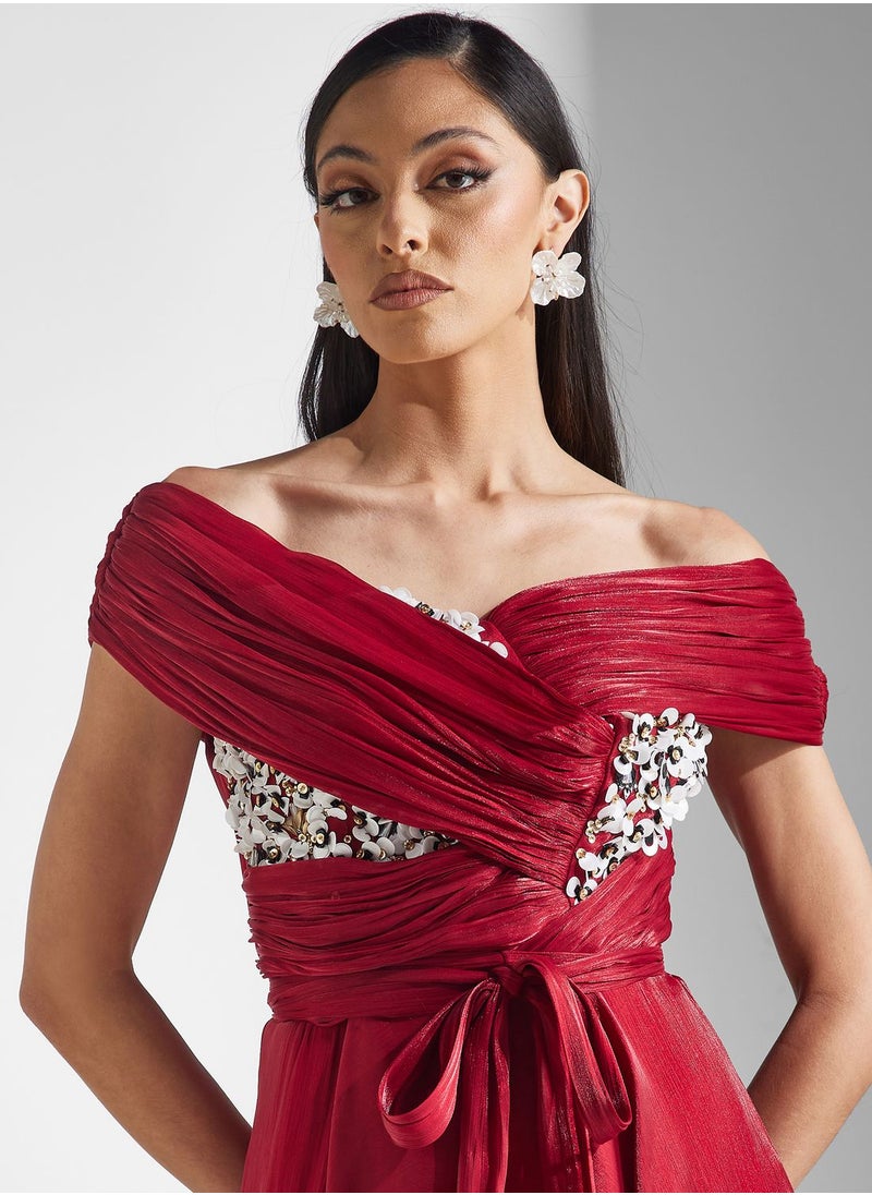 Amri - Ruffle Printed Dress - Image 1
