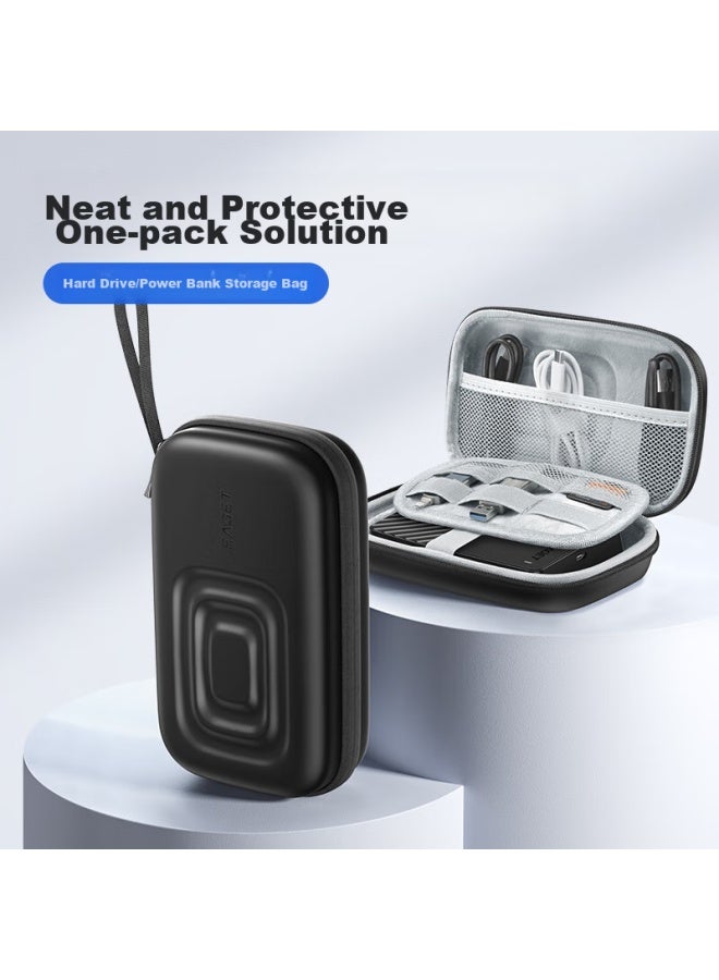 EAGET Yijie 2.5-inch Portable Hard Drive Case, Multifunctional Digital Accessory Storage Pouch, Cable, Power Bank, Usb Drive, Phone, Earphone Protective Case - Image 1