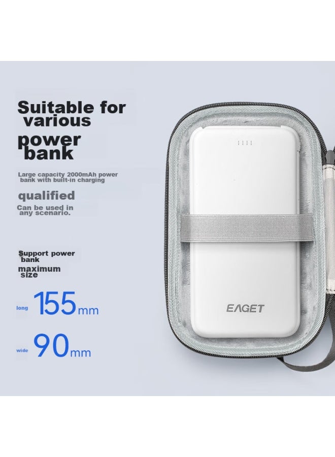 EAGET Yijie 2.5-inch Portable Hard Drive Case, Multifunctional Digital Accessory Storage Pouch, Cable, Power Bank, Usb Drive, Phone, Earphone Protective Case - Image 4
