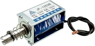 uxcell uxcell 12VDC 42N 10mm Stroke Pull Push Solenoid Electromagnet Open Frame Type Linear Motion JF-1253B  - Image 1
