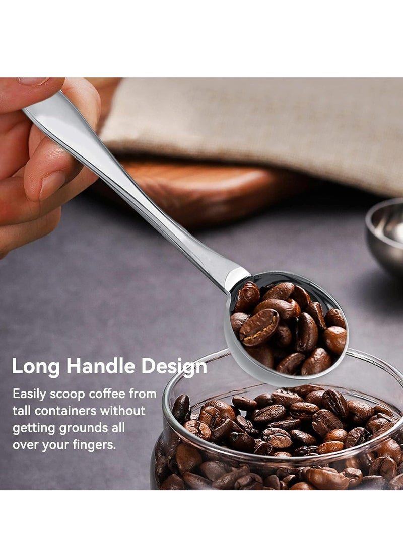 أوزيغالور مغرفة قهوة من الفولاذ المقاوم للصدأ - ملعقة قياس 15 مل بمقبض طويل للقهوة والحليب ومسحوق الفاكهة - Image 3