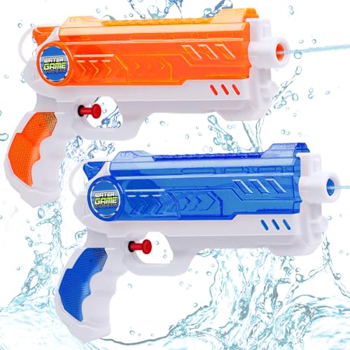 Quanquer 2 Pack Water Guns for Kids 300cc Squirt Water Pistol Blaster Gun with Trigger for Boys Girls Toddlers Summer Party Favors for Outdoor Swimming Pool Beach Water Fighting - Image 1
