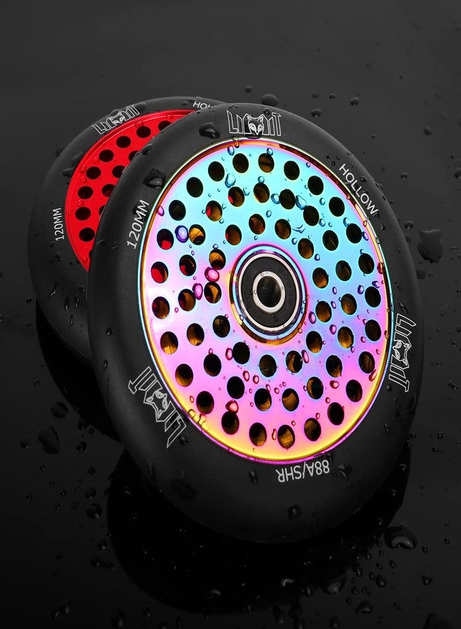 Limit Pro Scooter Wheels 120x24mm Oil Slick Honeycore Scooter Replacement Wheel for Stunt Trick Scooters a Pair with ABEC-9 Bearings Installed - Image 3