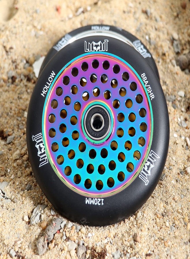 Limit Pro Scooter Wheels 120x24mm Oil Slick Honeycore Scooter Replacement Wheel for Stunt Trick Scooters a Pair with ABEC-9 Bearings Installed - Image 4