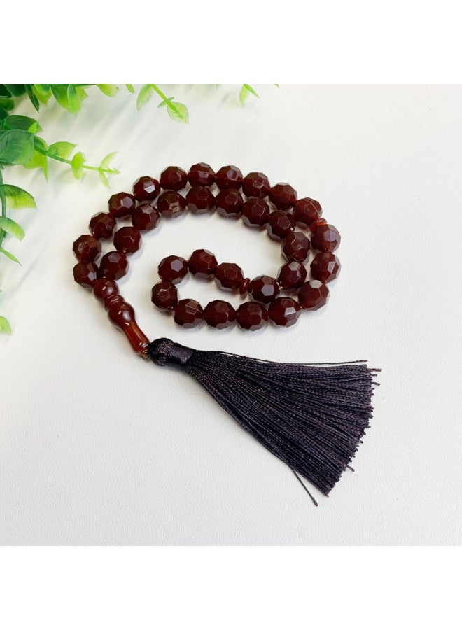 NIBEMINENT 33 Muslim Prayer Beads Dark Red/12mm