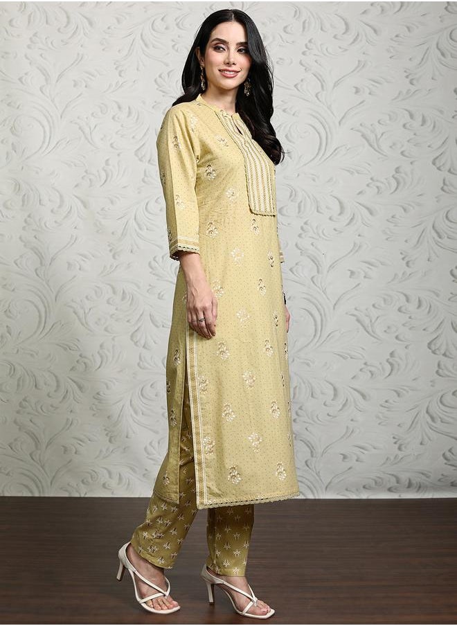 Vishudh Women Multicolor Printed Cotton Kurta Set by Styli  - Image 4